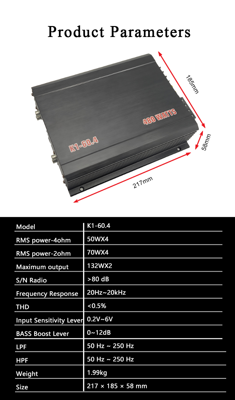 compact 60w Car Amplifier for car